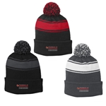COE216<br>Stripe Pom Pom Beanie